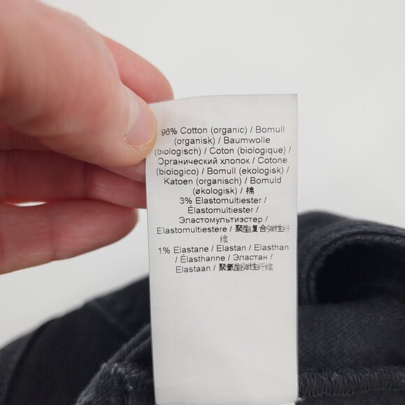 GANNI Cutye Cropped Jeans High Rise Black Organic Cotton - Picture 7 of 7